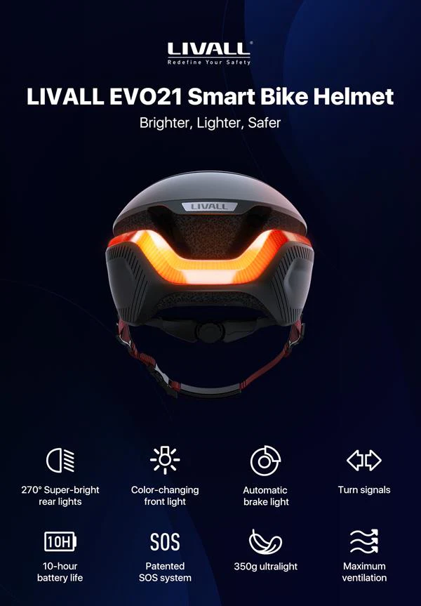 Livall Evo21 Snow mit LED Licht - Image 11