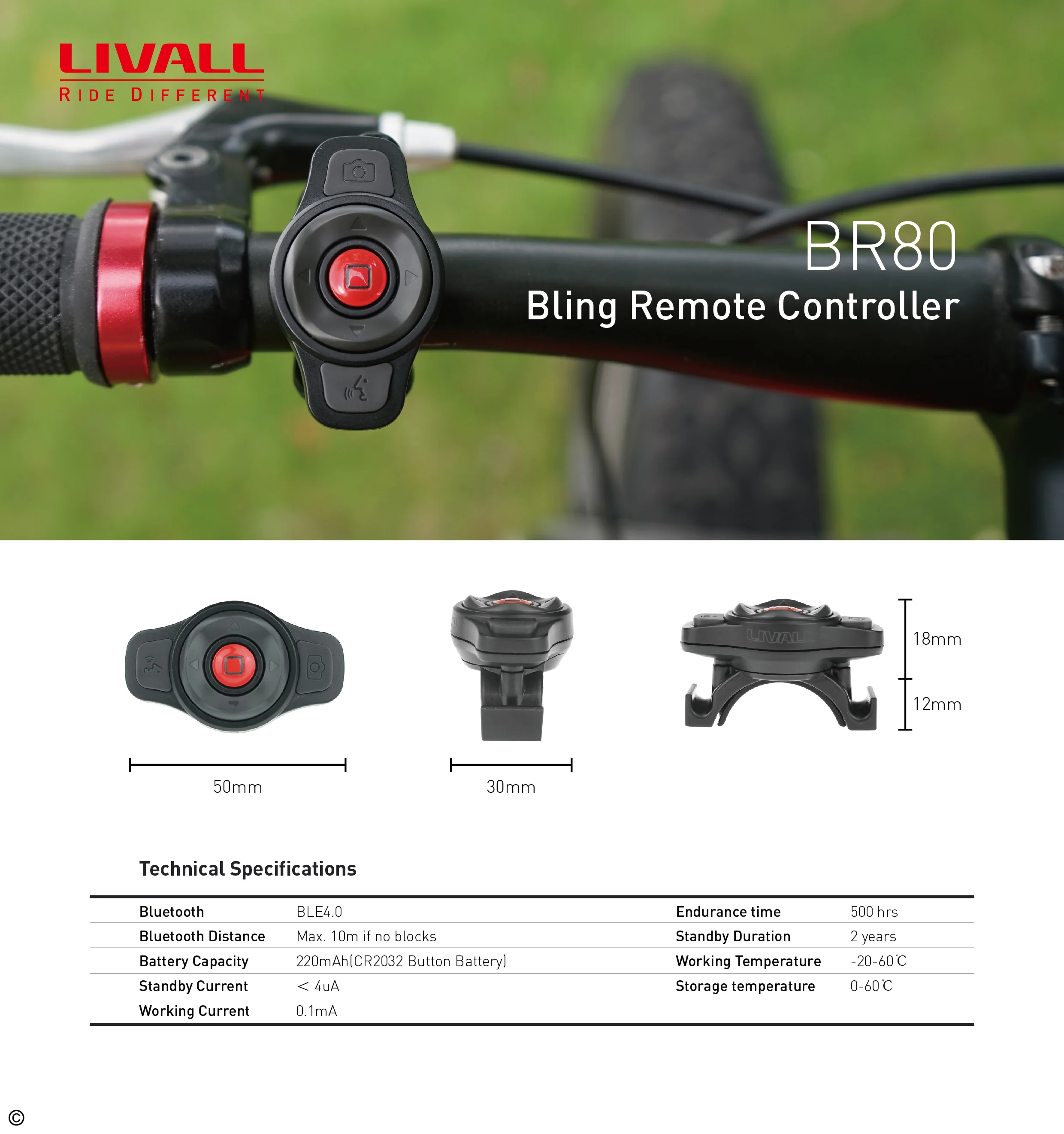 Livall MT1 Neo Red Black Bluetooth Led - Image 12